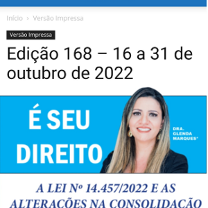 A Lei nº 14.457/2022 e as alterações na Consolidação das Leis do Trabalho