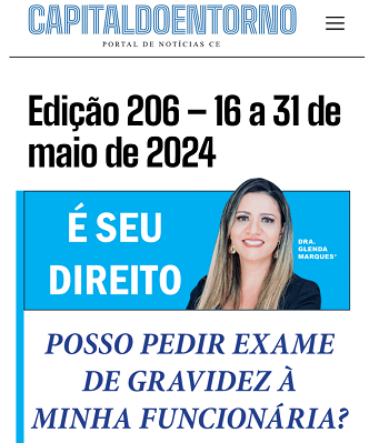 Posso pedir exame de gravidez à minha funcionária?