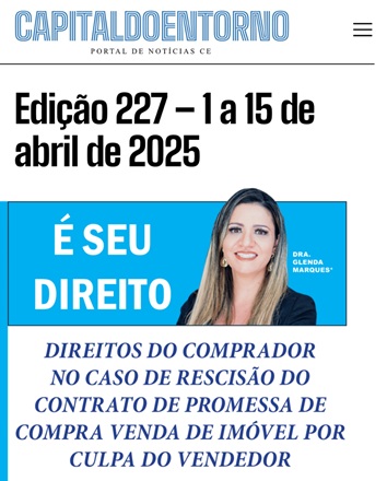 Direitos do comprador no caso de rescisão do contrato de promessa de compra venda de imóvel por culpa do vendedor